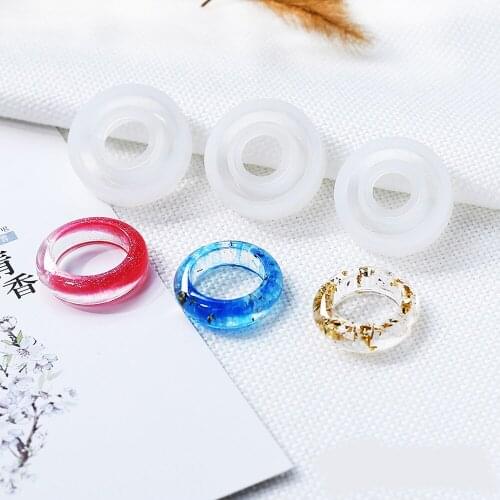 5pcs Silicone DIY Ring Mold 16mm 17mm 18mm Jewelry Casting Tools Diy Resin