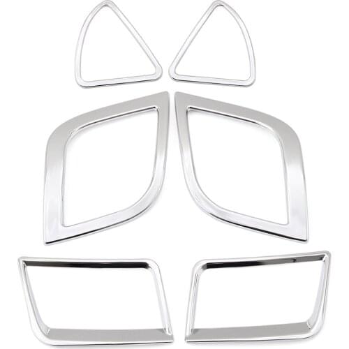 6PCS Car air-conditioning outlet ABS chrome Accessories For Hyundai Solaris Verna Accent Sedan Hatchback 2011-2015