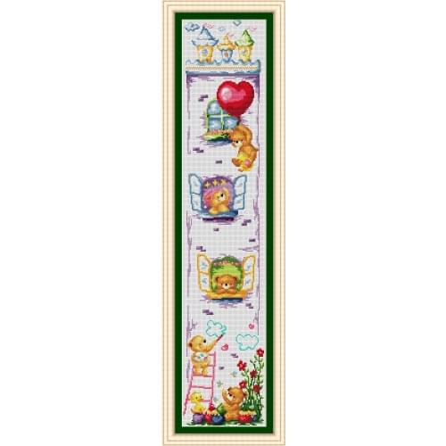 8 Height Chart Table With Length Scale Cross Stitch Craft for Baby Cross stich Kit Package Embroidery Set Counted Kits