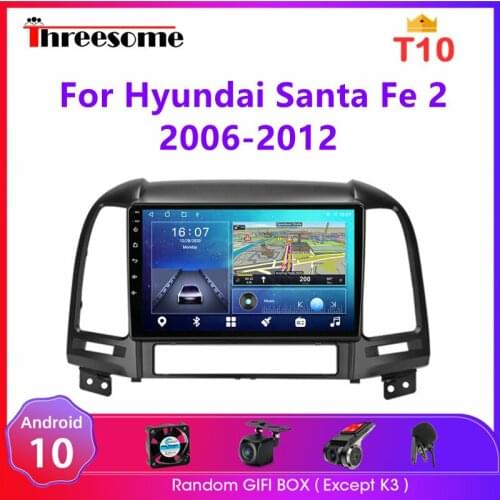 2din Car Radio Android 10 4G WIFI For Hyundai Santa Fe 2 2006-2012 GPS Navigation DSP RDS Multimedia Video Player Carplay DVD