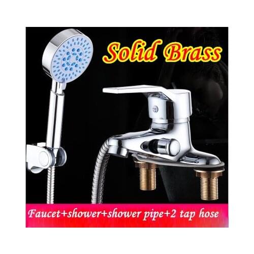 Free shipping Single cold dual hole bathroom basin faucet with polished plaeted hot cold bathroom basin sink faucet