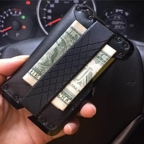 BISI GORO Genuine Leather Security Travel Passport Holder RFID Blocking Card Wallet Vintage Pop-Up Aluminum ID Case Protector