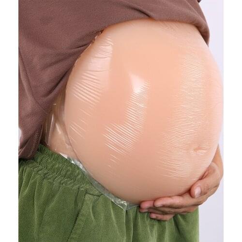 2-10 months Style Skin Artificial Fake Pregnant Fake Silicone Artificial Belly for Crossdresser Actor Woman Jelly Tummy
