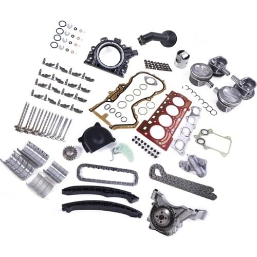 1.4T Piston Ring&Valves&Engine Gasket Rebuild Kit & Valve rocker lifter &Connecting rod bearing kit Fit V-W Golf J-etta T-iguan