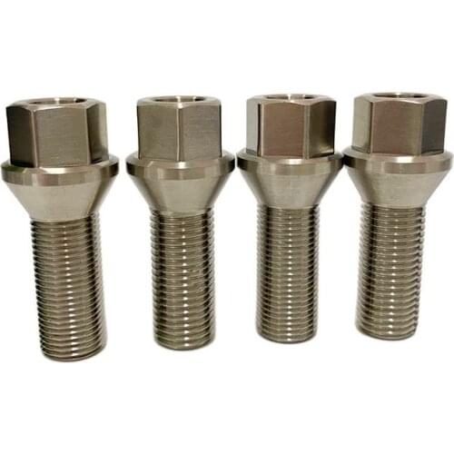 Hot sell Factory GR5 titanium alloy hub nuts for racing car 53 long bolts for modified external thread M14/12*1.25 /1.5 mm