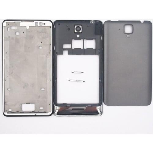 BaanSam New LCD Front Frame Middle Frame Battery Back Cover For Lenovo S8 S898 Housing Case With 3M Adhesive+Power Volume Button