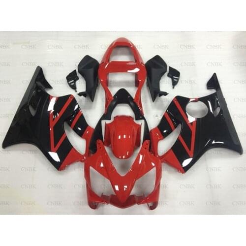 For CBR F4i 2001 - 2003 Motorcycle Fairing CBR600F4i 01 Black Red Fairings CBR 600 2002 Plastic Fairings Unpainted