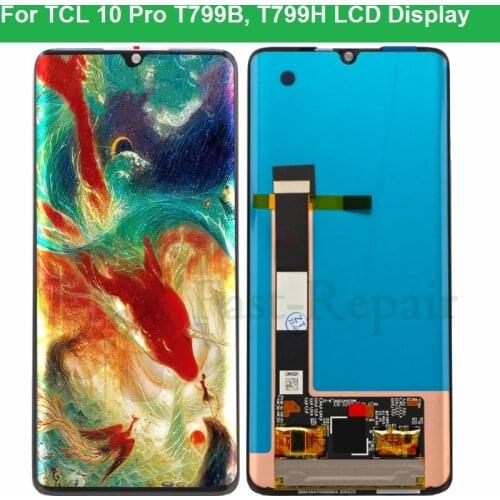 Original 6.47" For TCL 10 Pro T799B T799H 4G LTE Display LCD Touch Screen Digitizer Assembly Replacement For TCL10 Pro display
