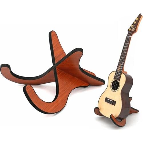 Guitar Stand Portable Wooden Foldable Holder Vertical Ukulele Display Stand Rack Musical Strings Instrument Part Accessories
