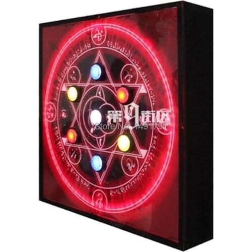 Takagism game Reality Room Escape props 7 magic buttons press the buttons in sequence to open lock