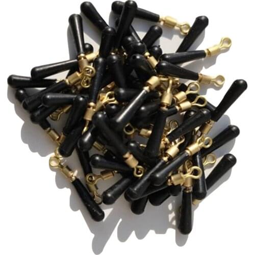30pcs/lot Fishing Gear Block rotation drift fishing floats accessory bobber copper+ rubber tools
