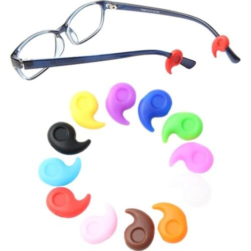 DHEH04 200pcs silicone Sunglasses eyeglasses Anti Slip ear hook temple tip holder glasses holder accessories