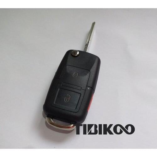 Brand New Uncut Blade Case For 2+1 Buttons Folding Flip Remote key Shell Replacement Key Case For Volkswagen