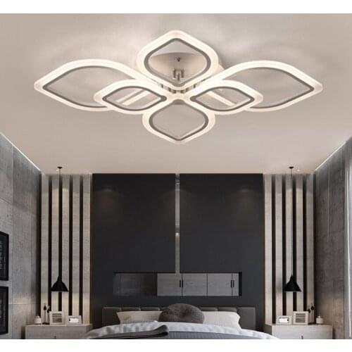 Modern acrylic LED ceiling light frames large luxury ceiling lamp for living dining bed room luster avize