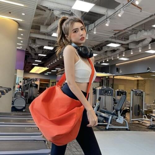 Womens Fashion Travel Large Capacity Shoulder Bags Nylon Waterproof Weekend Sports Gym Training Shoe Bag Female Crossbody Bag