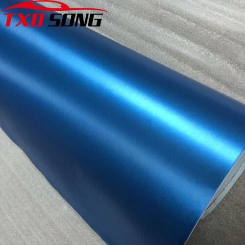 Light blue Chrome Brushed Aluminum Vinyl Wrap Film Matt Brushed Chrome Metallic Car Wrapping Foil Sticker For Car Motor Computer