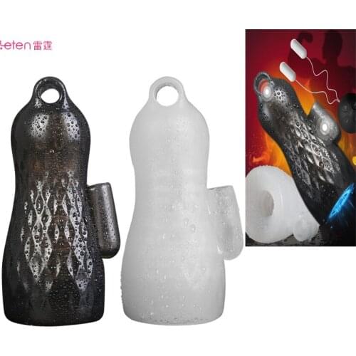 Leten Penis Trainer Stimulator Enhancer Delay Toy Remote Control Dual Motor Vibrator Male Vibrating Masturbator for Train Penis