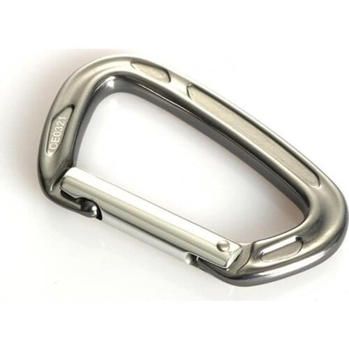 Magnesium Aluminum Alloy Outdoor D-Shaped Heat Resistance 24KN Stable Mountaineering Climbing Lock Carabiner For Camping