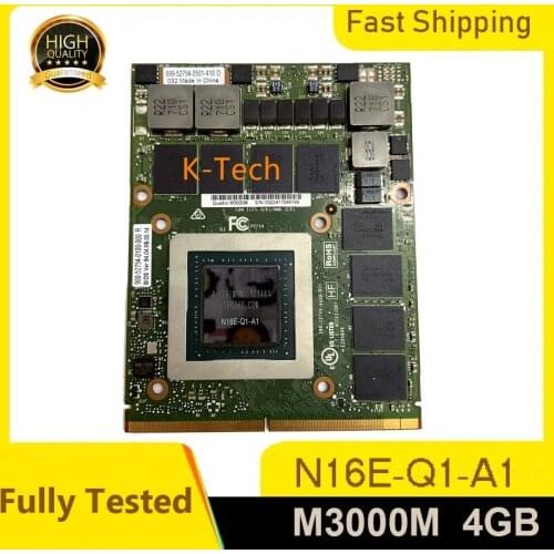 High Quality M3000M M3000 Video Graphic Card N16E-Q1-A1 4GB DDR5 for HP Zbook 17 G3 DELL Precision M7710 M7720 Fully Tested