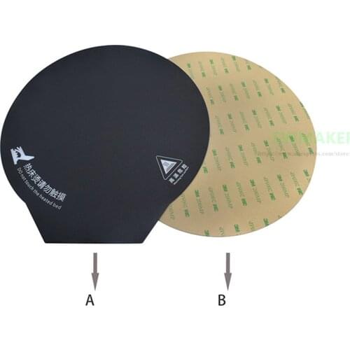 W LOGO handle Magnetic Print Bed Tape Flex Plate Circular Print Sticker Tape 200/220/240mm Anti warping edge PLA 3D Printer