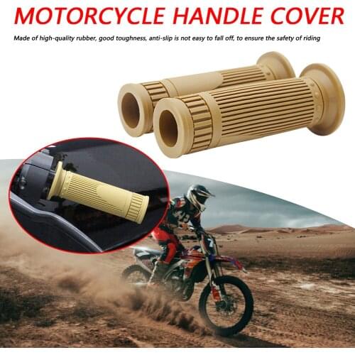 1 Pair Retro Rubber Motorcycle Handlebar Grips Motorcycle Grip Protaper Dirt Pit Universal for 7/8 inch Handle bar
