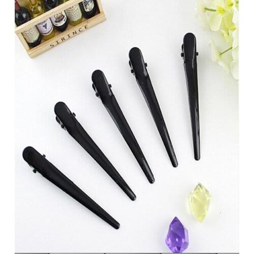 10pcs Metal Hairpin Single Prong DIY Hairstyle Alligator Hair Clip Black Styling Accessories