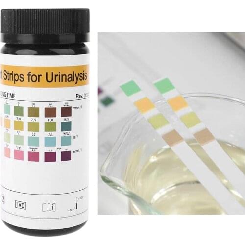 100Pcs URS-4K Urine Test Strip Professional Ketone Test Strip For Urine For Testing And Analyzing Glucose, PH, Protein, Ketone