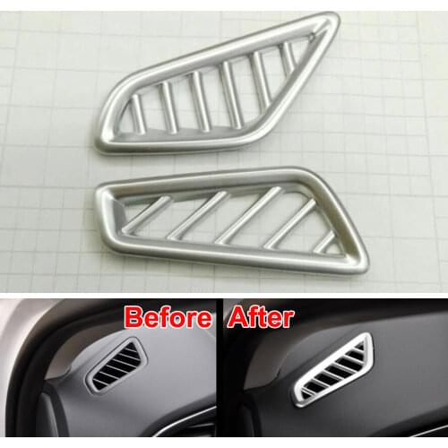 2Pcs ABS Car Interior Front Air Vent Outlet Air Condition Cover Decoration Frame Trim For Hyundia Elantra 2016