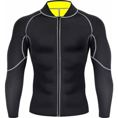 2020 Brand Mens Body Shaper Compression Slimming Shirt Men Waist Trainer Sweat Shirts Zip Sauna Undershirts Men Neoprene Shaper