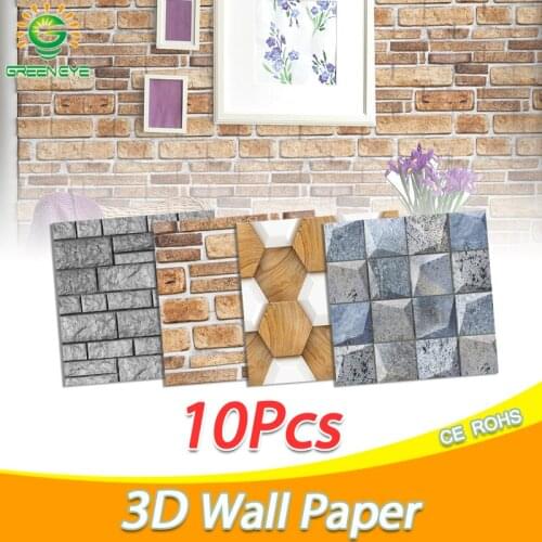 3D Wall Stickers DIY Brick stone pattern Self-Adhesive Waterproof 3D Wall Sticker Kitchen Backsplash Bathroom Wall Tile Stickers