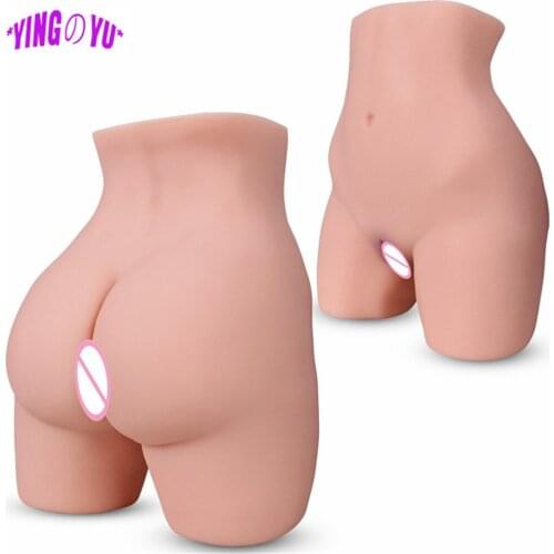 3D Real Silicone Sex Dolls Half Body Realistic Big Ass Pocket Pussy Vagina Anal Oral Sex Toys for Men Penis Dildo Masturbation