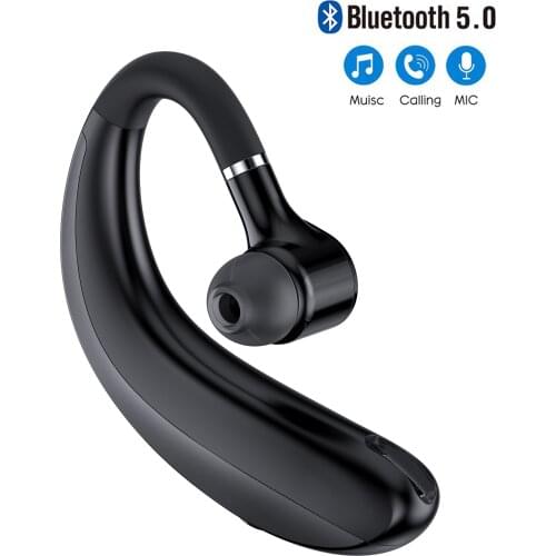 5.0 Bluetooth Earphones headphones Handsfree Earloop Wireless Headset Business Sports Earphones With Mic For Xiaomi Iphone 12