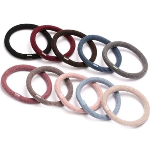 5 pcs Colorful Women Elastic Cloth Hair Bands Hair Tie Ring Rope Girls Ponytail Holder Headwear Accessories Hair Styling Tools