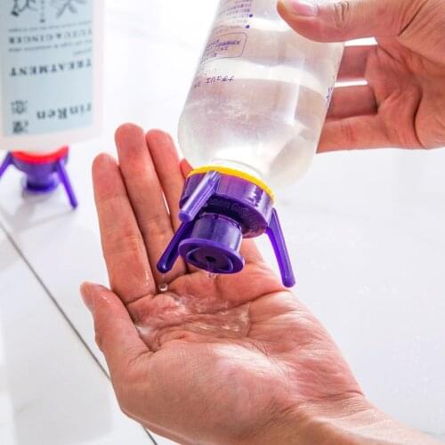 6Pcs Toss It Bottle Cap Stand Kit Plastic Bottle Holder Useful Shampoo Bracket Leakproof Cover Flip-it Inverted Caps Sets U2