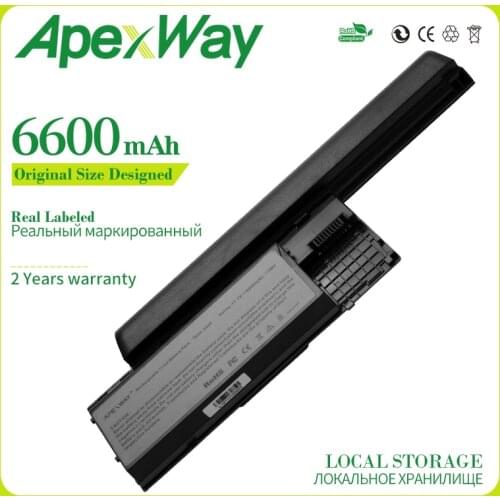 Apexway 9 cells 6600 mAh Battery For Dell Latitude D620 D630 D630c D631 for Precision M2300 HX345 NT379 PC764 RC126 TD116 UD088