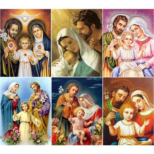 LZAIQIZG 5D DIY Diamond Embroidery Jesus Mosaic Home Decoration Diamond Painting Religions Handmade Gift Picture Of Rhinestones