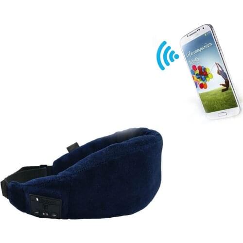 Wireless Bluetooth Eye Mask Cover Portable Travel Sleeping Music with Built In Headphone Headset Earbud Speaker