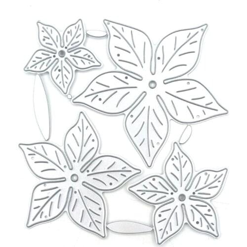 DIY Lace Cutting Dies Embossing Stencil Template for Scrapbooking Embossing Paper Card making,Five Leaves Flowers