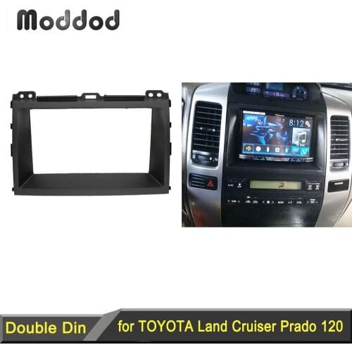 Double Din Radio Fascia for Toyota Land Cruiser Prado 120 Lexus GX 470 Stereo Facia Dash CD Trim Installation Kit