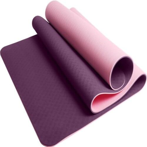 6mm Thickness TPE Two-Color Double-Sided Anti-Skid Tasteless SGS Certified Professional Yoga Mat