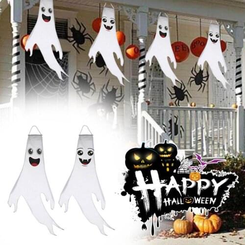 Halloween Ghost Windsocks Hanging Ghost Flag Yard Decor Wind Socks Outdoor Hanging Party Decorations