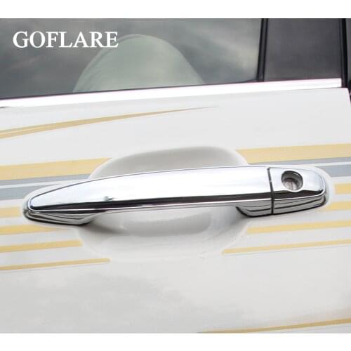 Car styling Chrome Door Handle Cover Preotection Trim For Land Cruiser Prado 120 Accessories 2003 2004 2005 2006 2007 2008 2009