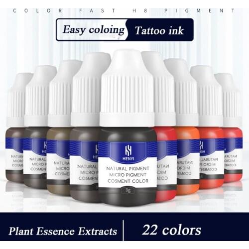 1pc Semi Permanent Makeup Tools Eyebrow Ink Lips Eye Line Tattoo Colors Microblading Pigment Natural Tattoo Inks for Supplies