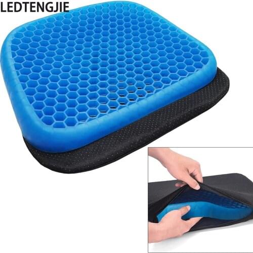LEDTENGJIE Car Seat Summer Multifunctional Ice-cold Breathable Gel Honeycomb Design Durable and Fashionable