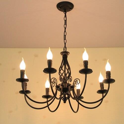 New Simple Luxury Painted Iron 3 Lights 45*45cm Living Room Chandelier Free Shipping Dining Room Bedroom Chain Chandeliers Light