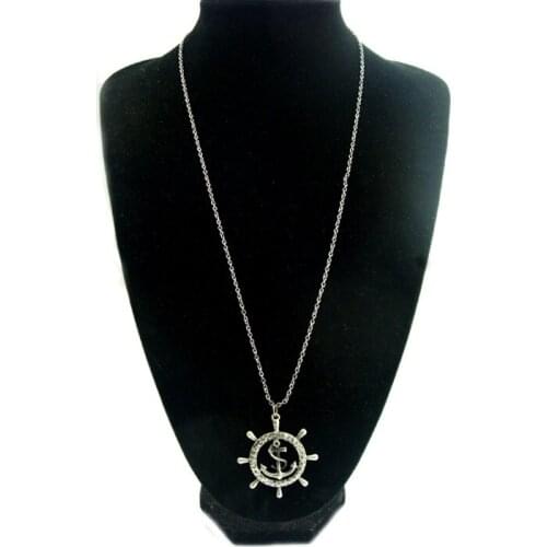 Fashion jewelry ocean series vintage anchor metal necklaces & pendants