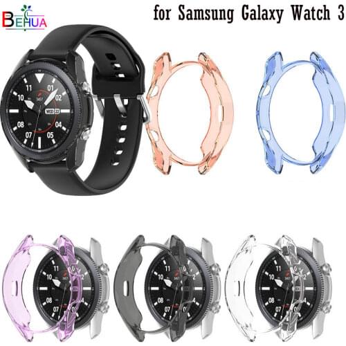Soft Ultra-Thin Tpu Screen Protection Watch Case for Samsung Galaxy Watch 3 45mm 41MM clear Protector Cover Shell Frame bumper