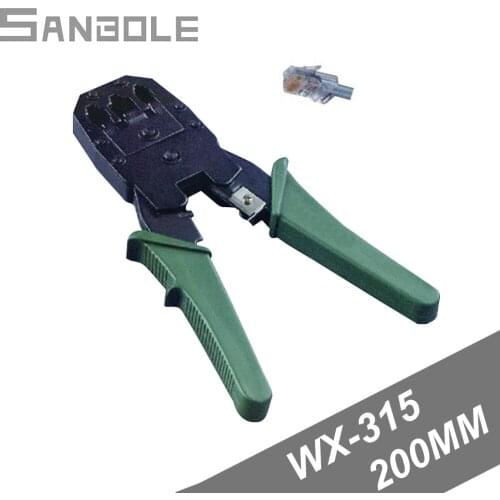 Crystal Head Crimping Pliers Network Tools With Stripping Knife Wire Stripping Clamp WX-315 Flat Mouth 200MM Steel