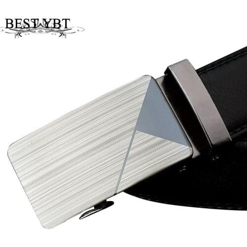 Best YBT Men Imitatic Leather Belt Alloy Automatic Buckle Belt Fashion Network Men Casual Popular Casual Business Male Belt