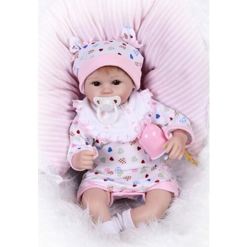 42cm Silicone Reborn Baby Dolls Princess Boy Brinquedos Toys Babies Christmas Gifts Kids Sleeping Dolls Playmates with Pillow